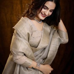 Mitera Woven Design Zari Linen Blend Saree-picture-35