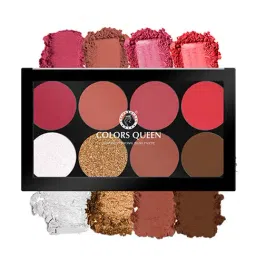 Colors Queen Ultra Professional Shimmer Blush and Highlighter Palette 03 Multi Colors - 20 gm-picture-21
