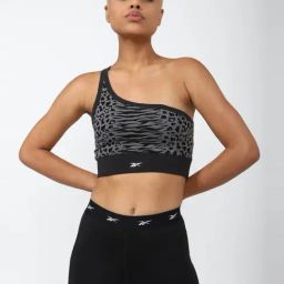 Reebok Black Cotton Printed Sports Bra-picture-25