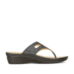 Scholl by Bata Women's Grey Thong Wedges-image-38