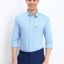 Allen Solly Blue Slim Fit Self Pattern Shirt-image-41