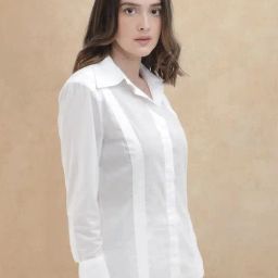 RAREISM White Cotton Solid Long Sleeves Shirt-picture-20