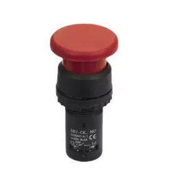 Sibass Electric Mushroom Push Button Barrel Type 11 Series with 1NO+1NC Element and CE Mark, Red, SE-11M (Pack of 500)-18