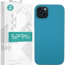 Sprig Liquid Silicone Back Cover for Apple iPhone 15 Plus (Blue)-picture-7