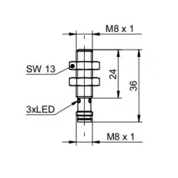 BAUMER Connector M8 Inductive Proximity Switch IGYX 08N17B3/S35L image 2