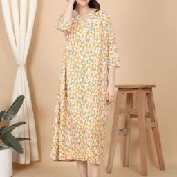 Sweet Dreams Women Printed Calf Length Night Dress-picture-40