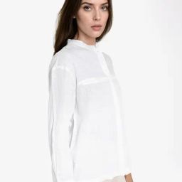 RAREISM White Cotton Blend Solid Long Sleeves Shirt-image-51