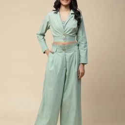 aarke Ritu Kumar Sea Green Top With Pants-picture-34