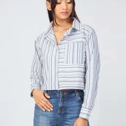 Chimpanzee Blue & White Striped Shirt-image-82