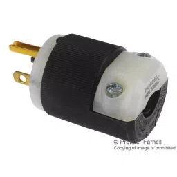 HUBBELL WIRING DEVICES POWER ENTRY CONN, PLUG, 20A, 125V, HBL5366C-26