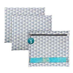 Kuber Industries Grey 3 Pieces Printed Cotton Regular Multi-Utility Saree Organisers-12