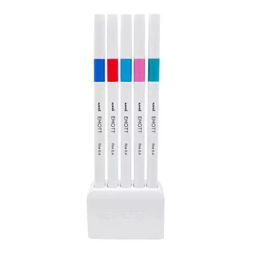 Uni EMOTT SY5 0.4 mm Fine Tip Marking Pen Light Blue, Emerald Green, Light Pink, Light Violet & Coral Pink Ink Color (Pack of 5 Pcs)-10