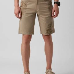 Lee Khaki Cotton Slim Fit Printed Shorts-picture-30