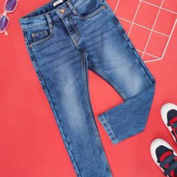 Pantaloons Junior Atoll Blue Slim Fit Jeans-image-6