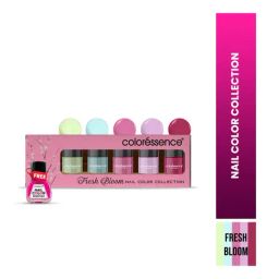 Coloressence Nail Paint Kit Free Nail Paint Remover Fresh Bloom - Pack of 5-28