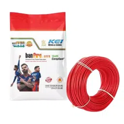 KEI Zero Halogen Fire Retardant (ZHFR)/HFFR Multistrand Cable Banfire-HFFR 0.75 Sq. mm 1 Core Red (300 m)-image-98