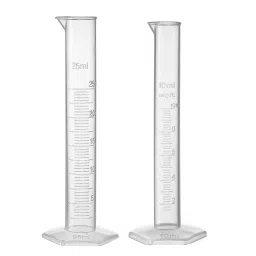 Eduscope Polypropylene Plastic Measuring Cylinder 10, 25 ml, ‎Edu-MEACYLPPTWT-0225 (Pack of 2 Pcs)-20