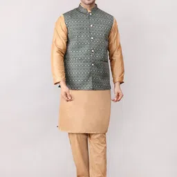 Voniry Men Ethnic Motifs Regular Kurta with Pyjamas-21