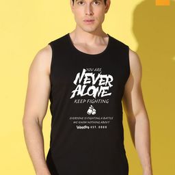 WOOSTRO Pack Of 2 Printed Combed Cotton Gym Vests VWS26(ALONE BLACK)(PLAIN MUSTARD)-picture-32