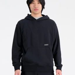 New Balance Black Comfort Fit Logo Print Hooded Sweatshirt-picture-42
