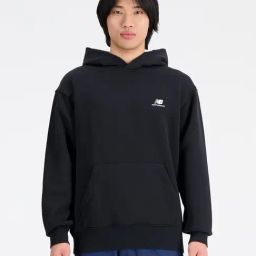New Balance Black Comfort Fit Printed Hooded Sweatshirt-image-31