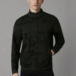 Louis Philippe Green Cotton Regular Fit Printed Sweatshirt-41