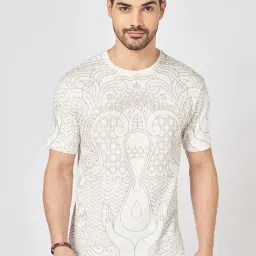 7 Alt By Pantaloons White Cotton Relaxed Fit Printed T-Shirt-image-46