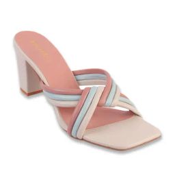 Metro Women's Beige Cross Strap Sandals-image-37