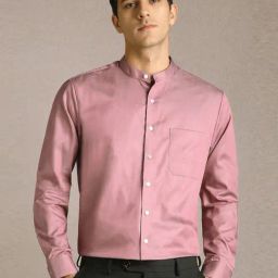 Louis Philippe Pink Cotton Slim Fit Shirt-picture-14