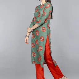 KALINI Women Ethnic Motifs Printed Keyhole Neck Kurta-picture-44