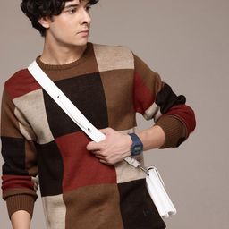 Roadster The Lifestyle Co. Acrylic Checked Pullover-image-36