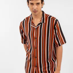 Eszett Men Multi Stripes Striped Casual Shirt-image-25