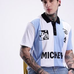 Kook N Keech Disney Mickey Mouse Printed Polo Collar T-shirt-image-73