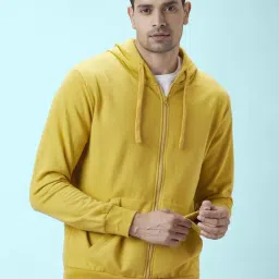 People by Pantaloons Mustard Regular Fit Hooded Sweatshirt-picture-40