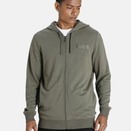 Puma Green Cotton Regular Fit Hooded Sweatshirt-image-43