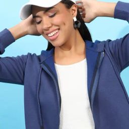 Campus Sutra Blue Cotton Sweatshirt-image-72