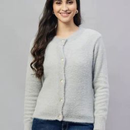 Club York Grey Self Pattern Cardigan-picture-4