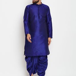 SOJANYA Men Blue Solid Straight Kurta-image-99