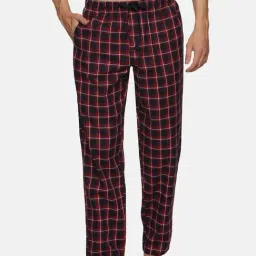 Don Vino Red Regular Fit Check Nightwear Pyjamas-image-79