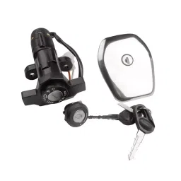 Deutsche Cylindrical Ignition Lock for Bajaj Platina 100 (Set of 3)-DEUS-0436KF-8