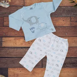 MeeMee Unisex Printed Round Neck Pure Cotton T-Shirt With Pyjamas-image-99