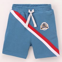 ToffyHoue Knee Length Shorts Logo Patch - Blue-image-1
