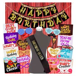Wobbox Happy Birthday Props Birthday Banner & Sash Happy Birthday Decoration Items Multicolor -Pack Of 29-image-94
