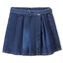 Pine Kids Cotton Woven Mid Thigh Skirt - Med Blue-image-77