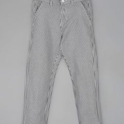 YOUMAA Cotton Striped Chino Trousers - Grey-image-100