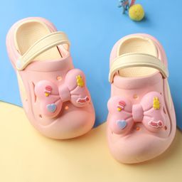 Oh! Pair Slip On Clogs With Back Strap Closure & Bow Applique - Light Pink-picture-26