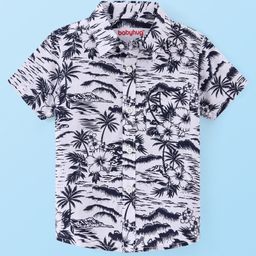 Babyhug CottonWoven Half Sleeves Beach Theme Printed Shirt - White-image-17