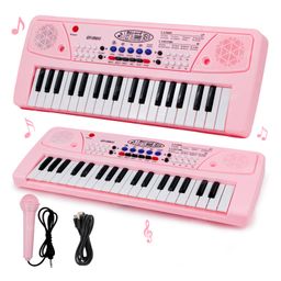 Fiddlerz 37 Key Piano Keyboard Toy with Power Option, Recording and Mic, Electronic Piano Keyboard Multi-Function Portable Piano Keyboard - Pink-17