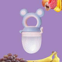 The Cheeky Kidzz Premium Silicone Baby Soother Fruit Vegetable Food Rattle Nibbler Teething Teether and Feeder(PINK)-26