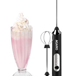 AGARO Royal Electric Milk Frother, 3-Speed, Rechargeable with Whisk Stainless Steel-26